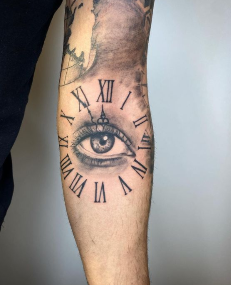 30 Innovative And Realistic Clock Tattoo Ideas And Designs For Men - Psycho Tats